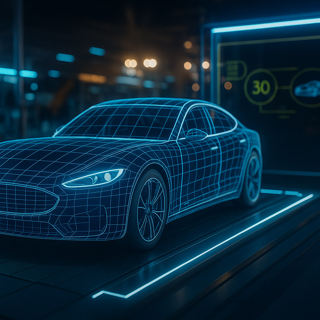 Auto digial nachgebaut