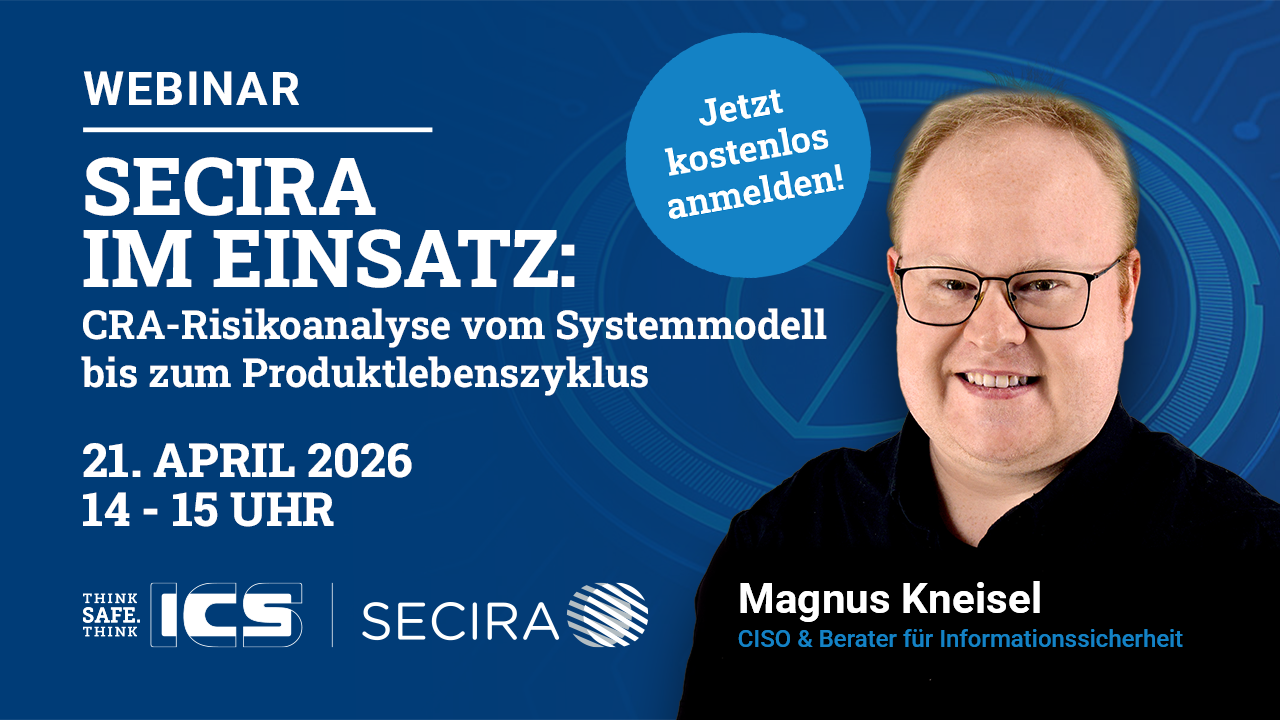 SECIRA im Einsatz: CRA-Risikoanalyse vom Systemmodell bis zum Produktlebenszyklus